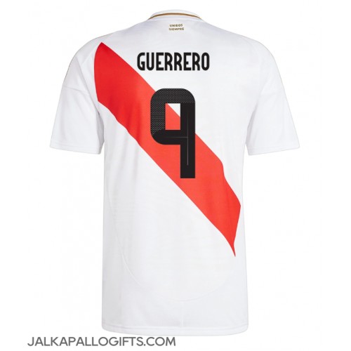 Peru Paolo Guerrero #9 Kotipaita Copa America 2024 Lyhythihainen